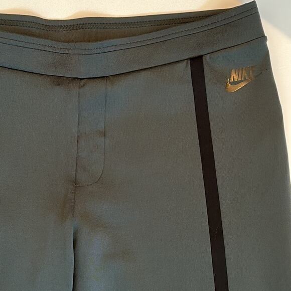 Nike Sportswear Bong Leggings Joggers Green Black Stripe Size XL Elastic Waist - Picture 4 of 12